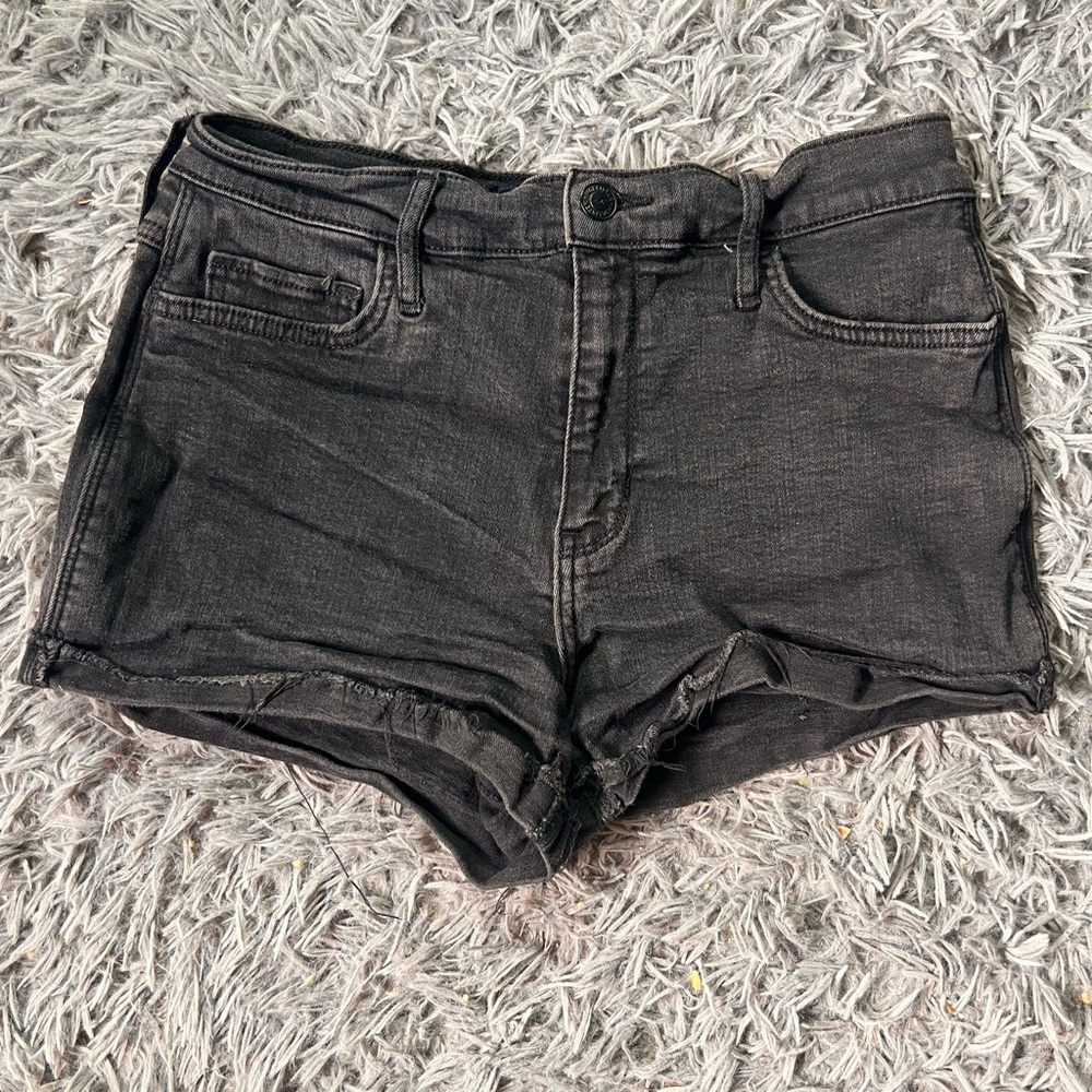 Black Hollister High Rise Short Short